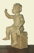 Engel zittend